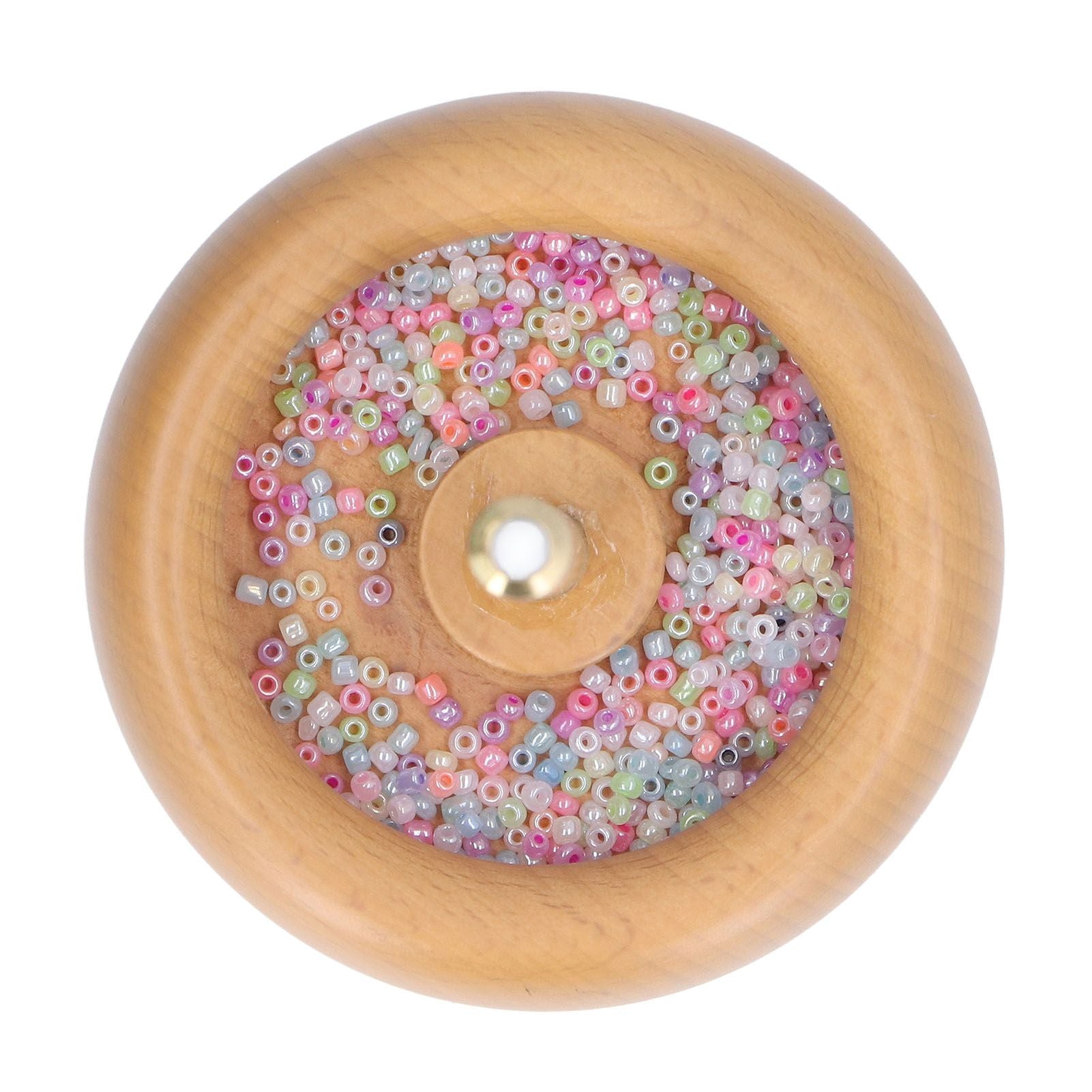 Bead Spinner Manual Rotatable Fast Wooden DIY Bead Making Device for Jewelry Crafts V1294-YM0523-3117220071611
