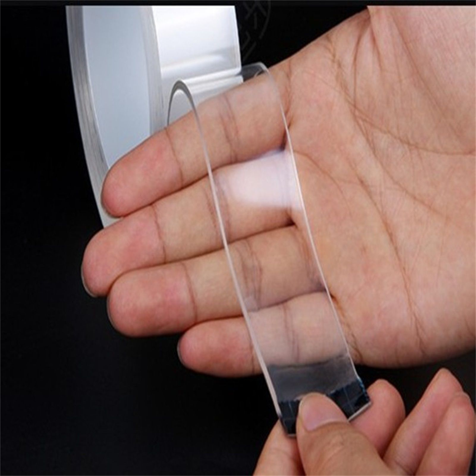 Adhesive Wall Mounting Strip Double Sided Tape Resuable Clear Removable Adhesive Strip 5m/196.8in V1294-YM0523-3117220071914