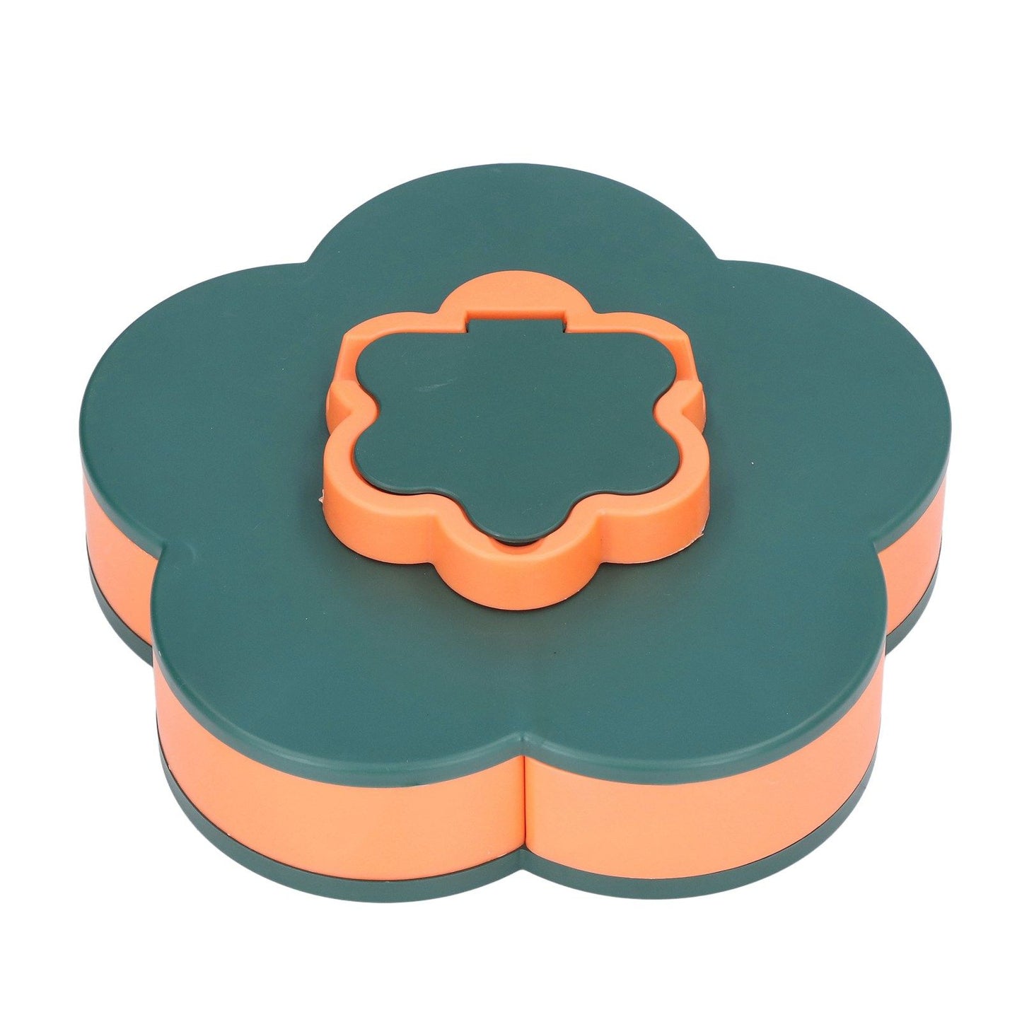 Snack Serving Tray Multifunction Large Capacity Flower Shape Nut Candy Serving Container for Home Monolayer V1294-YM0523-3117220072111