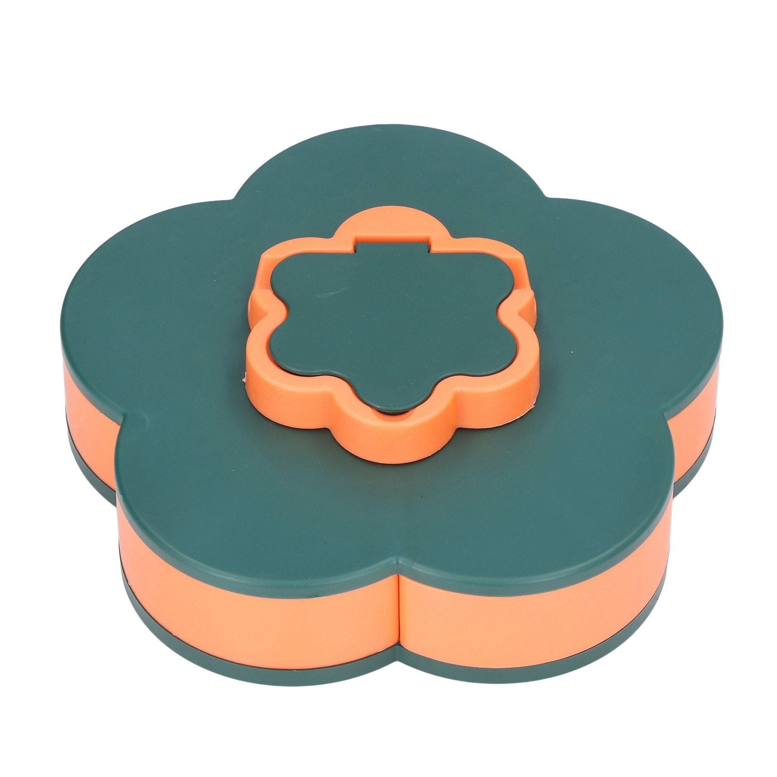 Snack Serving Tray Multifunction Large Capacity Flower Shape Nut Candy Serving Container for Home Monolayer V1294-YM0523-3117220072111