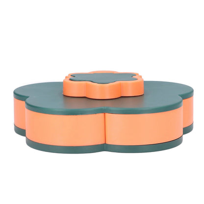 Snack Serving Tray Multifunction Large Capacity Flower Shape Nut Candy Serving Container for Home Monolayer V1294-YM0523-3117220072111