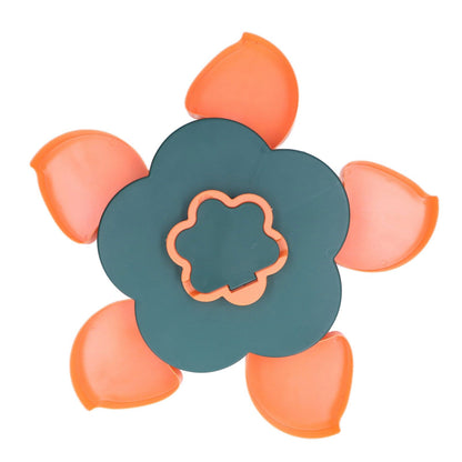 Snack Serving Tray Multifunction Large Capacity Flower Shape Nut Candy Serving Container for Home Monolayer V1294-YM0523-3117220072111