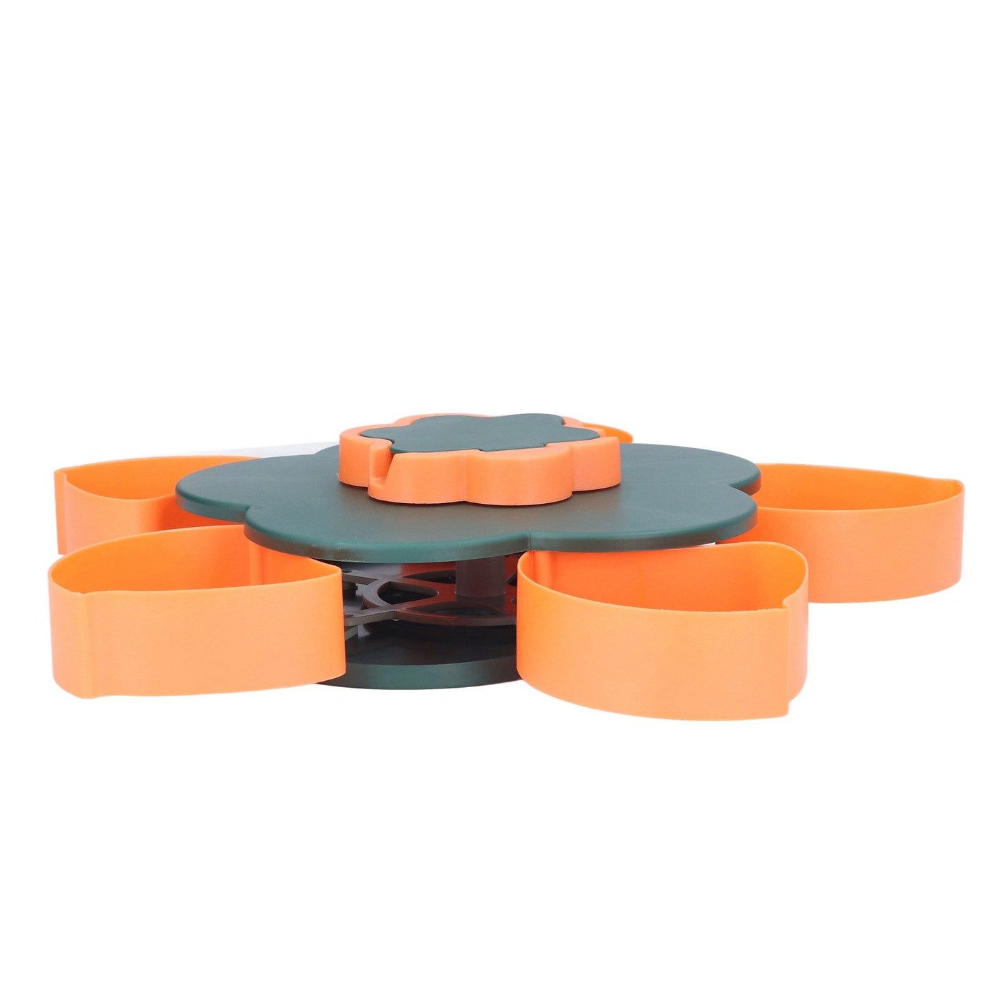 Snack Serving Tray Multifunction Large Capacity Flower Shape Nut Candy Serving Container for Home Monolayer V1294-YM0523-3117220072111