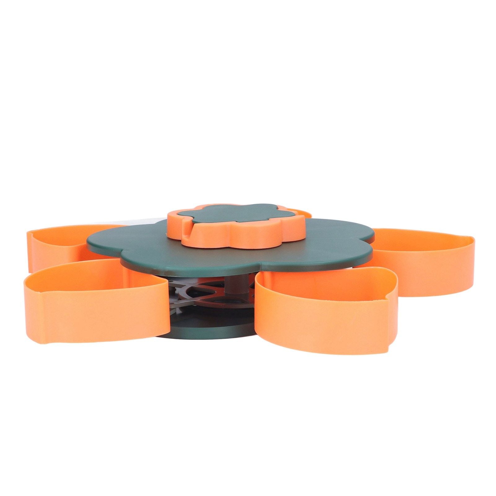 Snack Serving Tray Multifunction Large Capacity Flower Shape Nut Candy Serving Container for Home Monolayer V1294-YM0523-3117220072111