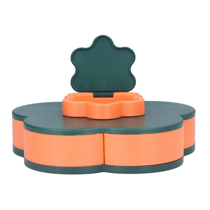 Snack Serving Tray Multifunction Large Capacity Flower Shape Nut Candy Serving Container for Home Monolayer V1294-YM0523-3117220072111