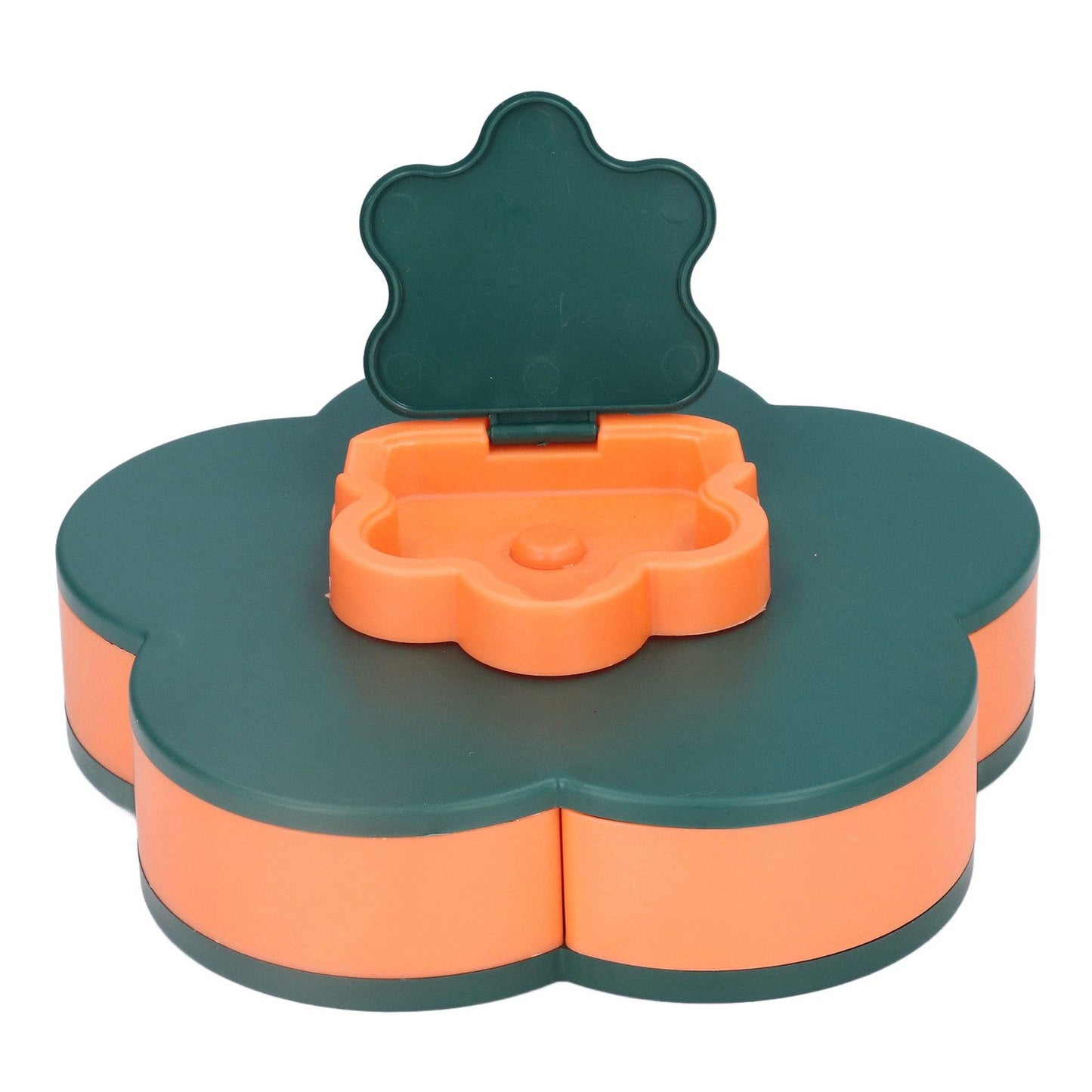 Snack Serving Tray Multifunction Large Capacity Flower Shape Nut Candy Serving Container for Home Monolayer V1294-YM0523-3117220072111