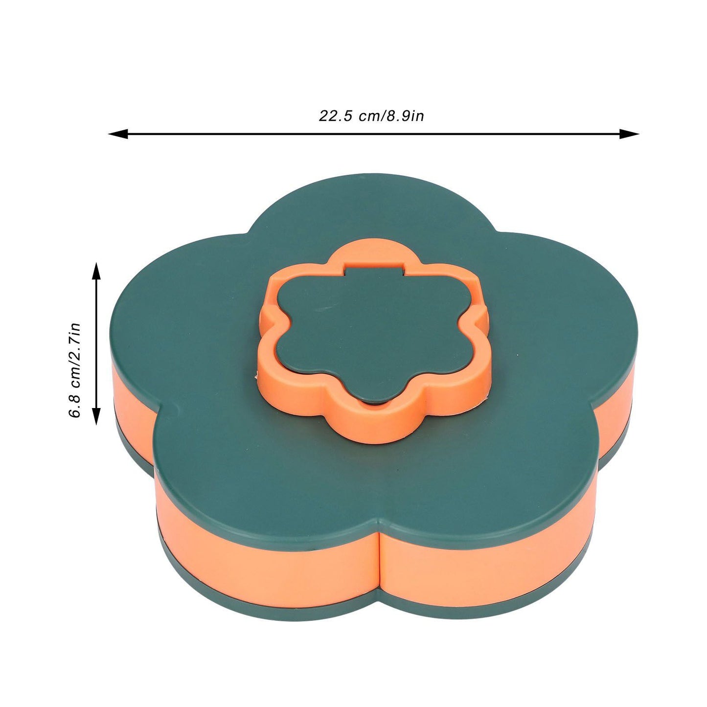 Snack Serving Tray Multifunction Large Capacity Flower Shape Nut Candy Serving Container for Home Monolayer V1294-YM0523-3117220072111