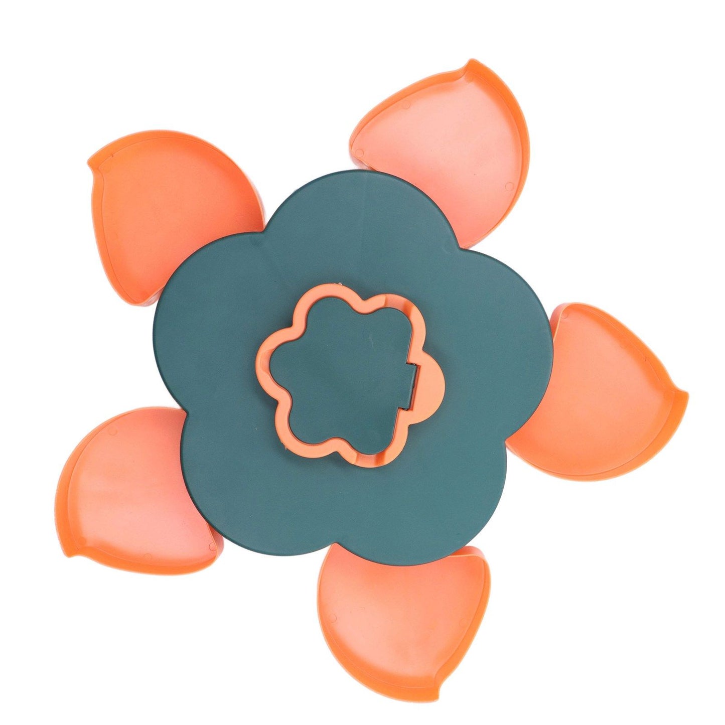 Snack Serving Tray Multifunction Large Capacity Flower Shape Nut Candy Serving Container for Home Monolayer V1294-YM0523-3117220072111