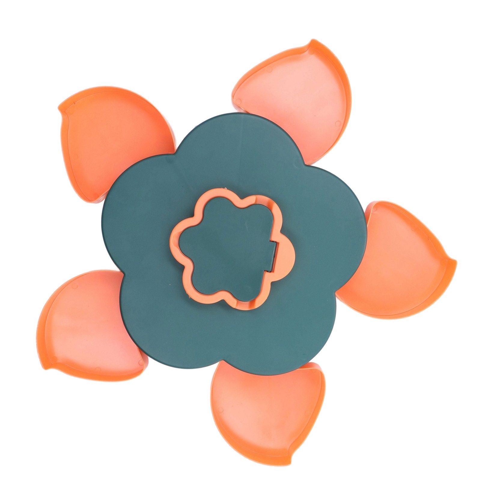 Snack Serving Tray Multifunction Large Capacity Flower Shape Nut Candy Serving Container for Home Monolayer V1294-YM0523-3117220072111