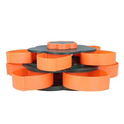 Snack Serving Tray Multifunction Large Capacity Flower Shape Nut Candy Serving Container for Home Double Layer V1294-YM0523-3117220072112