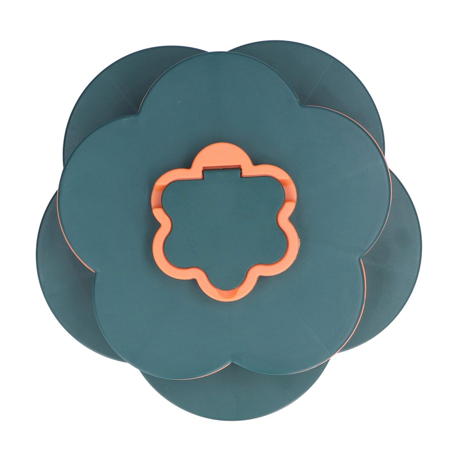 Snack Serving Tray Multifunction Large Capacity Flower Shape Nut Candy Serving Container for Home Double Layer V1294-YM0523-3117220072112