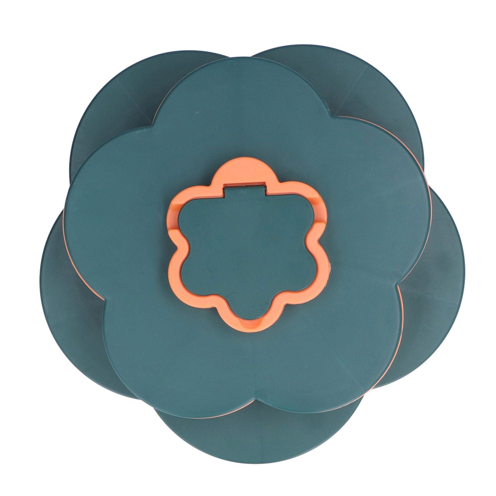 Snack Serving Tray Multifunction Large Capacity Flower Shape Nut Candy Serving Container for Home Double Layer V1294-YM0523-3117220072112