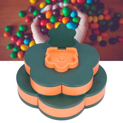 Snack Serving Tray Multifunction Large Capacity Flower Shape Nut Candy Serving Container for Home Double Layer V1294-YM0523-3117220072112