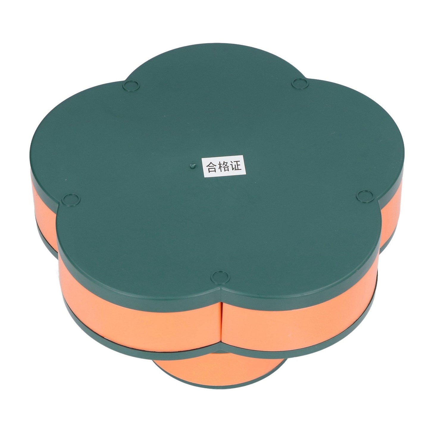 Snack Serving Tray Multifunction Large Capacity Flower Shape Nut Candy Serving Container for Home Double Layer V1294-YM0523-3117220072112