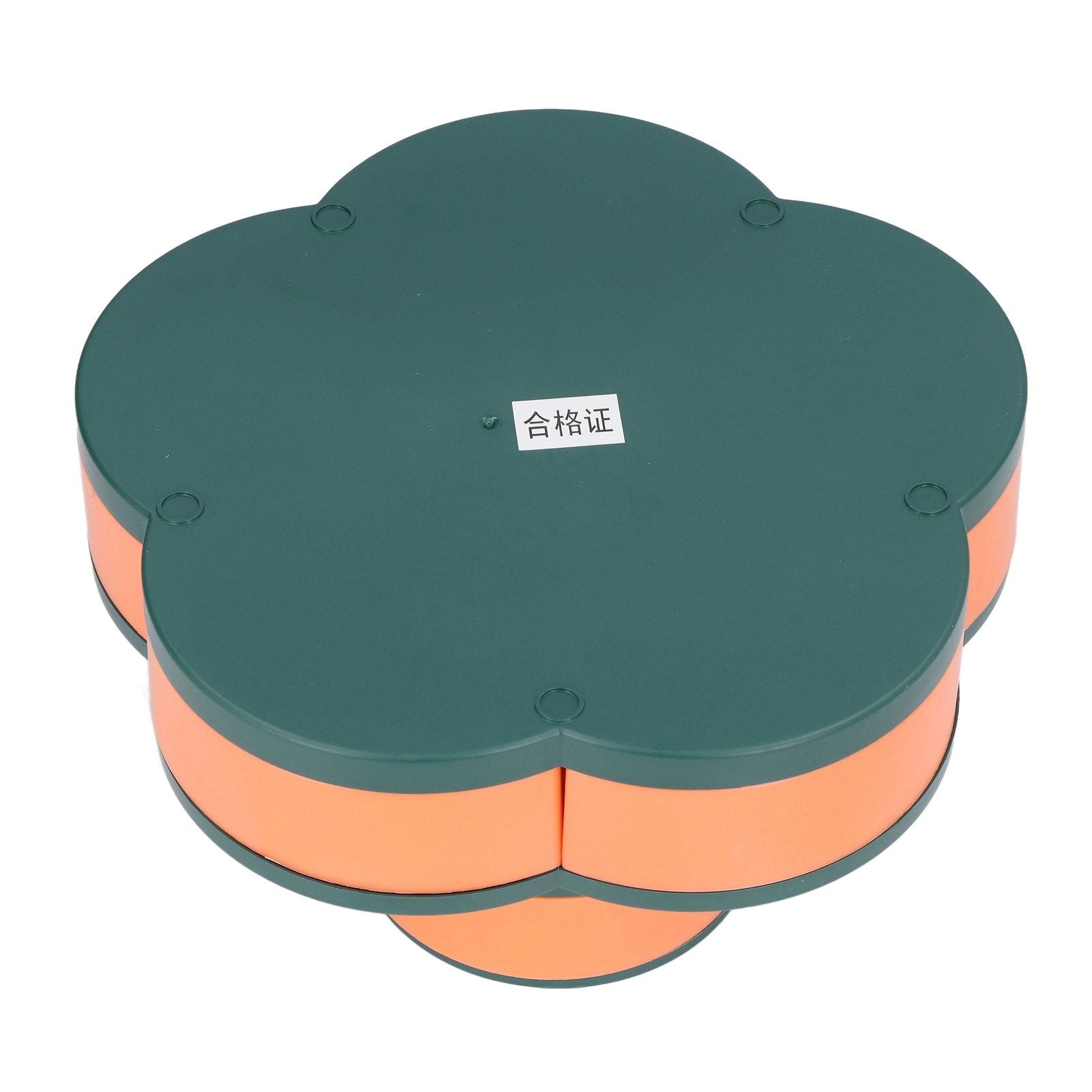 Snack Serving Tray Multifunction Large Capacity Flower Shape Nut Candy Serving Container for Home Double Layer V1294-YM0523-3117220072112