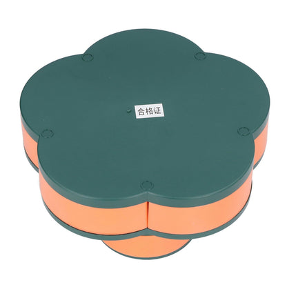Snack Serving Tray Multifunction Large Capacity Flower Shape Nut Candy Serving Container for Home Double Layer V1294-YM0523-3117220072112
