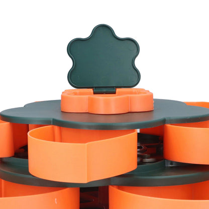Snack Serving Tray Multifunction Large Capacity Flower Shape Nut Candy Serving Container for Home Double Layer V1294-YM0523-3117220072112