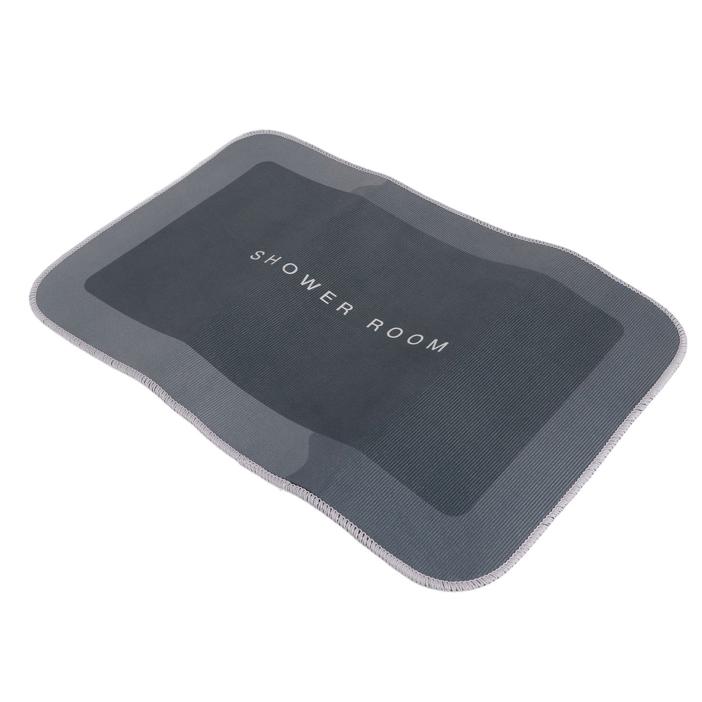Bathroom Mat Modern Absorbent Quick Dry Bathroom Rug Entrance Door Antislip Mat dark Grey Square V1294-YM0523-3117220073114