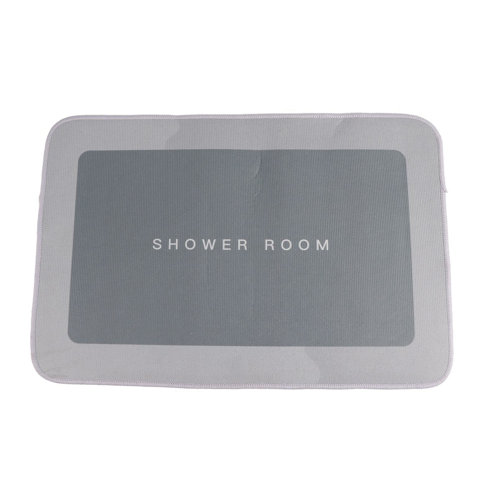 Bathroom Mat Modern Absorbent Quick Dry Bathroom Rug Entrance Door Antislip Mat Light Gray Square V1294-YM0523-3117220073116