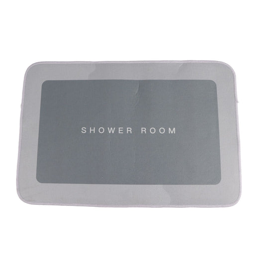 Bathroom Mat Modern Absorbent Quick Dry Bathroom Rug Entrance Door Antislip Mat Light Gray Square V1294-YM0523-3117220073116