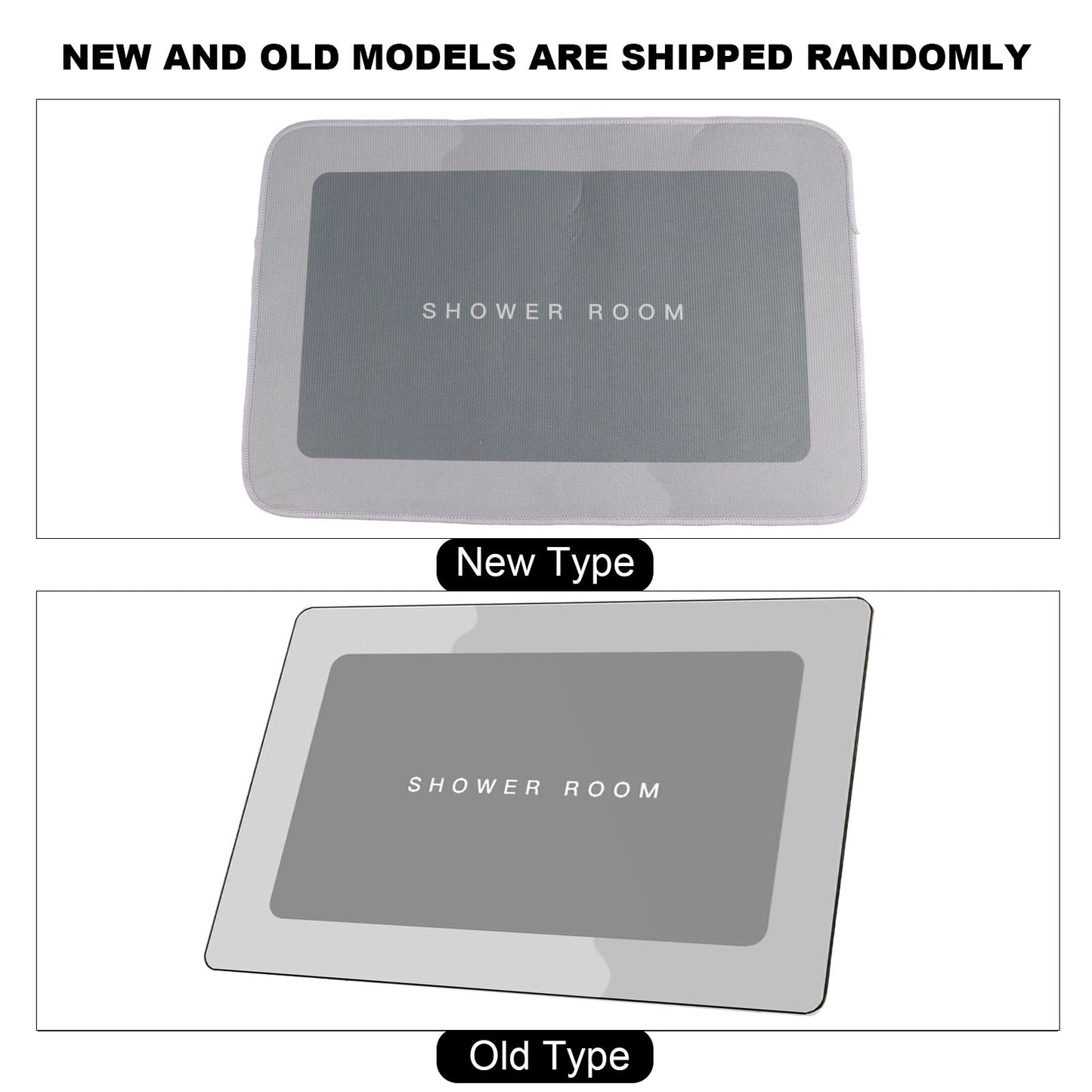 Bathroom Mat Modern Absorbent Quick Dry Bathroom Rug Entrance Door Antislip Mat Light Gray Square V1294-YM0523-3117220073116