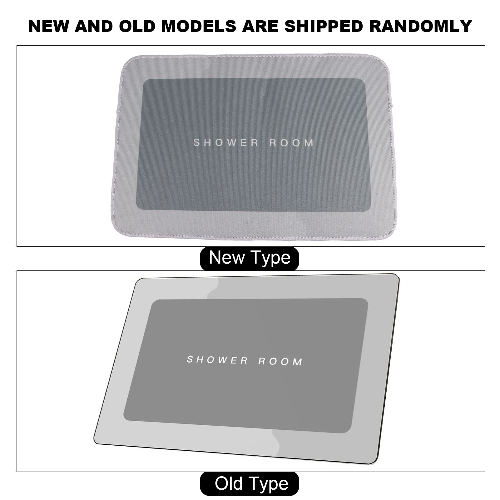 Bathroom Mat Modern Absorbent Quick Dry Bathroom Rug Entrance Door Antislip Mat Light Gray Square V1294-YM0523-3117220073116