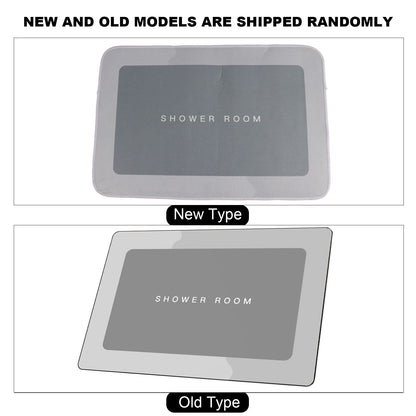Bathroom Mat Modern Absorbent Quick Dry Bathroom Rug Entrance Door Antislip Mat Light Gray Square V1294-YM0523-3117220073116