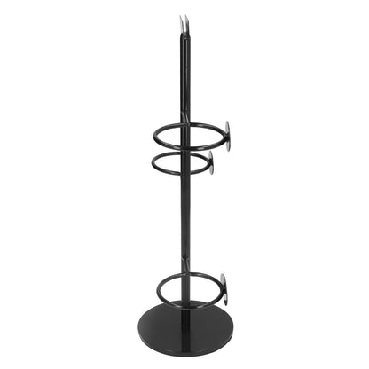 Cup Holder 3 Holes Black Appearance Iron Material Simple Stylish Cup Display Stand for Party Restaurant V1294-YM0523-3117220076011