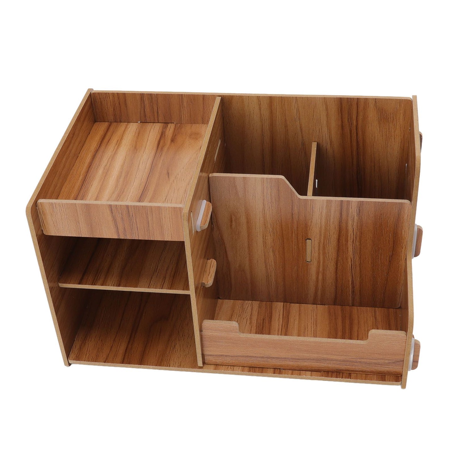 Wooden Desk Organize Shelf Multi Layer Space Saving Tabletop Storage Box for Home Office School V1294-YM0523-3117220076811