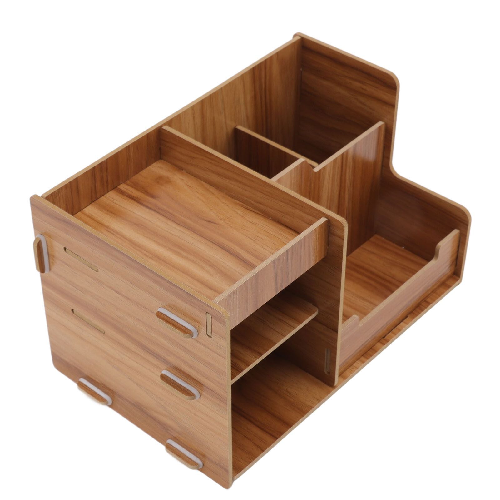 Wooden Desk Organize Shelf Multi Layer Space Saving Tabletop Storage Box for Home Office School V1294-YM0523-3117220076811