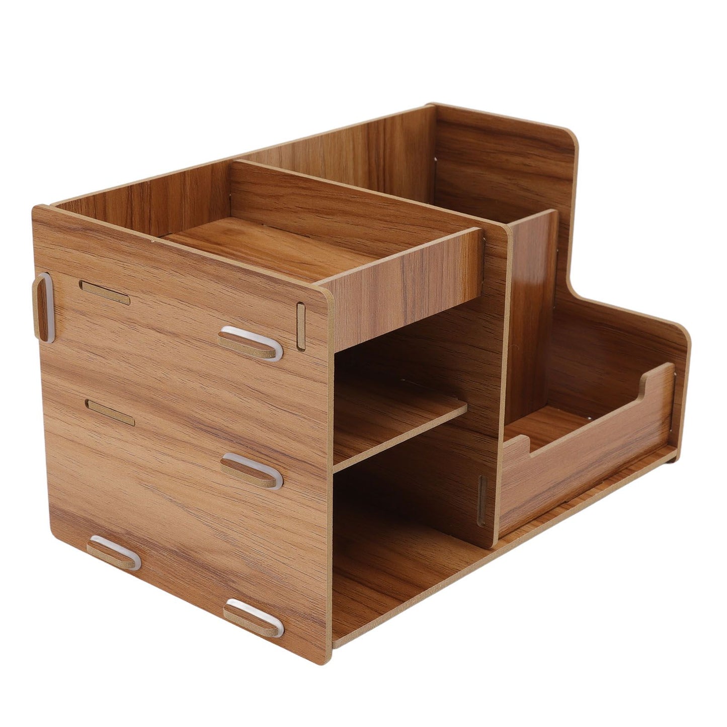 Wooden Desk Organize Shelf Multi Layer Space Saving Tabletop Storage Box for Home Office School V1294-YM0523-3117220076811