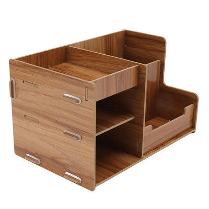 Wooden Desk Organize Shelf Multi Layer Space Saving Tabletop Storage Box for Home Office School V1294-YM0523-3117220076811