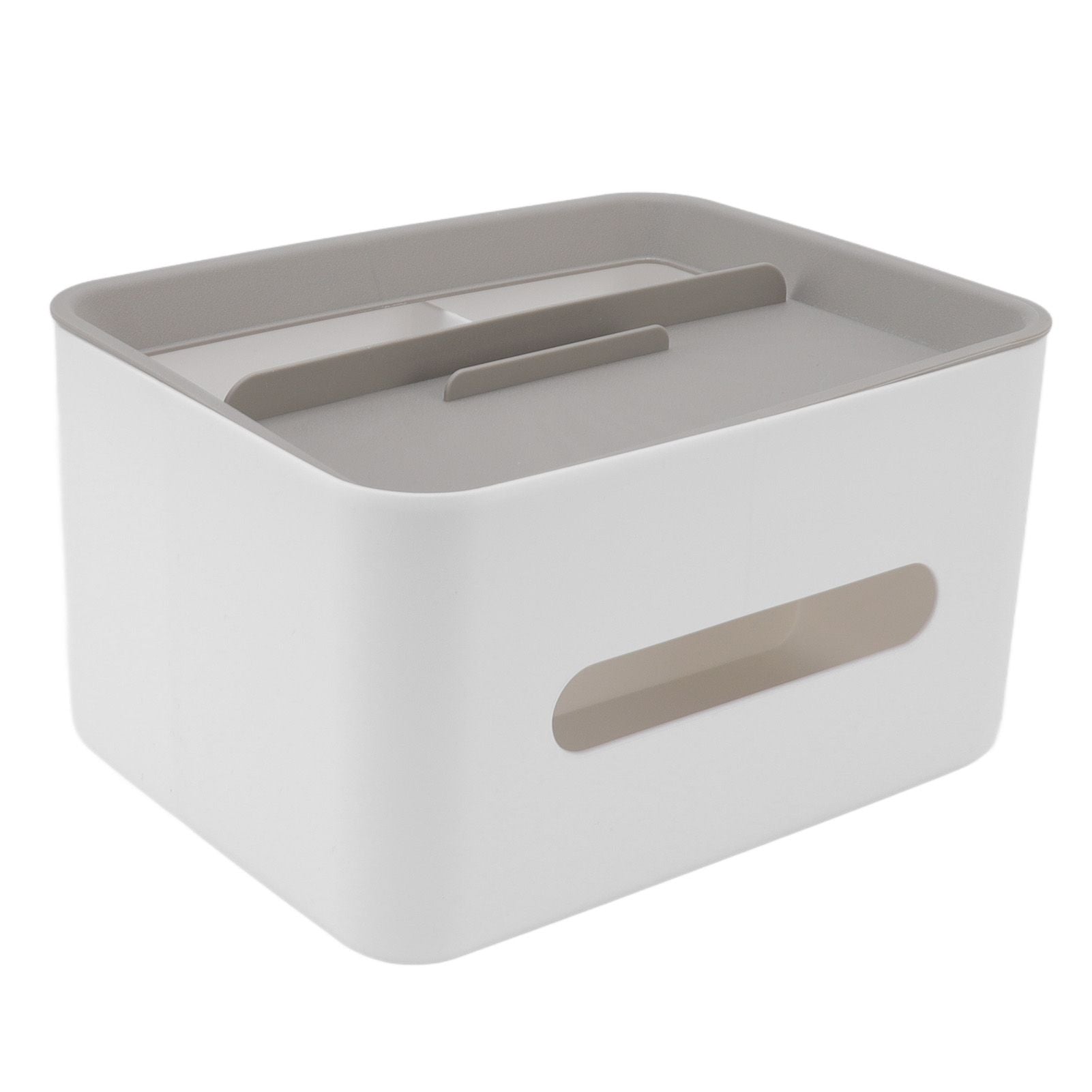 Tissue Box Cover Rectangular Plastic Remote Control Stationery Storage Napkin Box Holder for Office Living V1294-YM0523-3117220077911