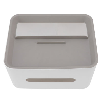Tissue Box Cover Rectangular Plastic Remote Control Stationery Storage Napkin Box Holder for Office Living V1294-YM0523-3117220077911
