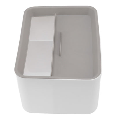 Tissue Box Cover Rectangular Plastic Remote Control Stationery Storage Napkin Box Holder for Office Living V1294-YM0523-3117220077911