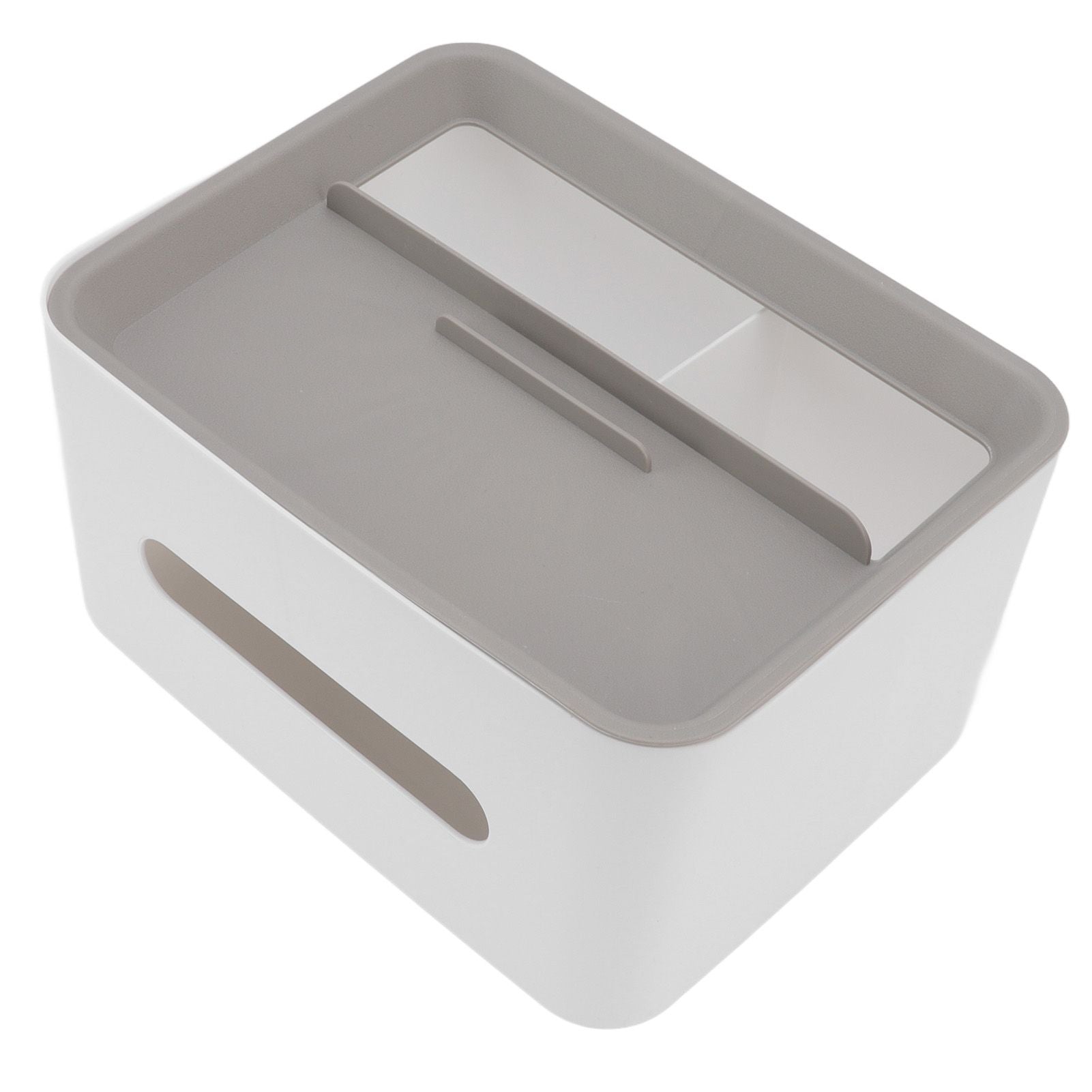 Tissue Box Cover Rectangular Plastic Remote Control Stationery Storage Napkin Box Holder for Office Living V1294-YM0523-3117220077911