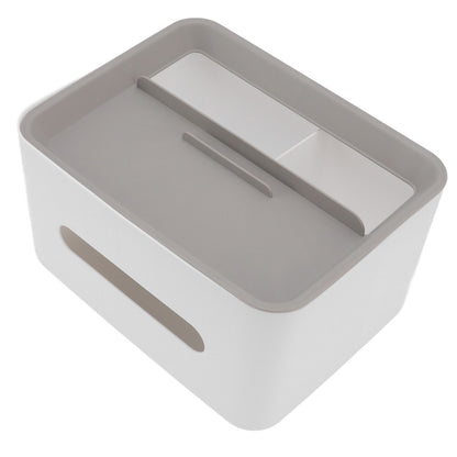 Tissue Box Cover Rectangular Plastic Remote Control Stationery Storage Napkin Box Holder for Office Living V1294-YM0523-3117220077911