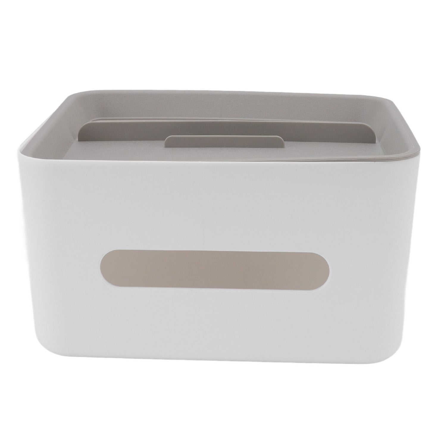 Tissue Box Cover Rectangular Plastic Remote Control Stationery Storage Napkin Box Holder for Office Living V1294-YM0523-3117220077911