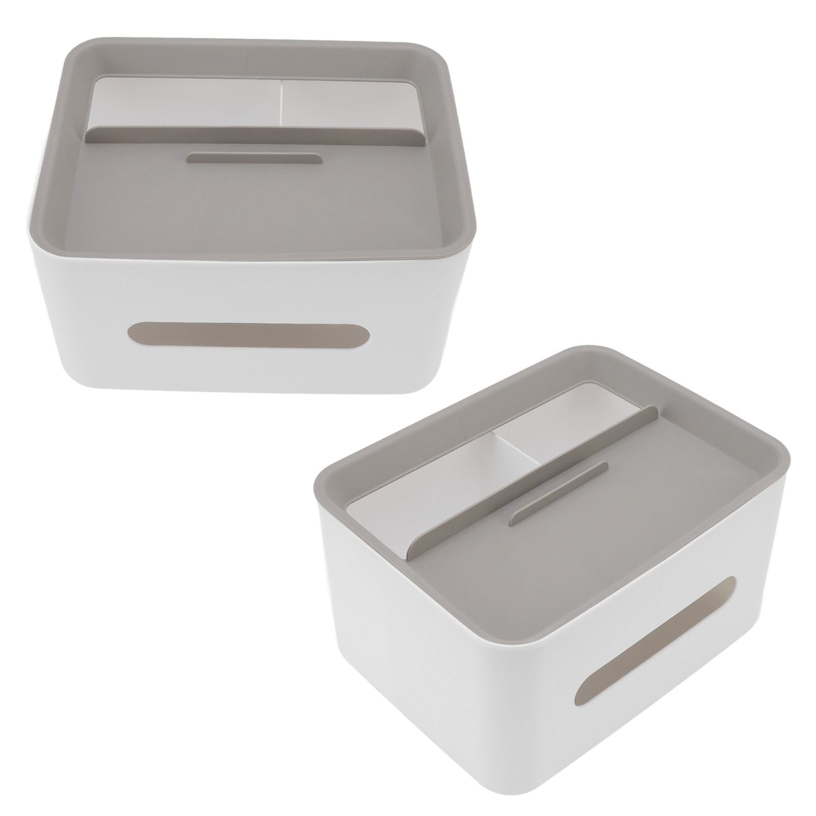 Tissue Box Cover Rectangular Plastic Remote Control Stationery Storage Napkin Box Holder for Office Living V1294-YM0523-3117220077911