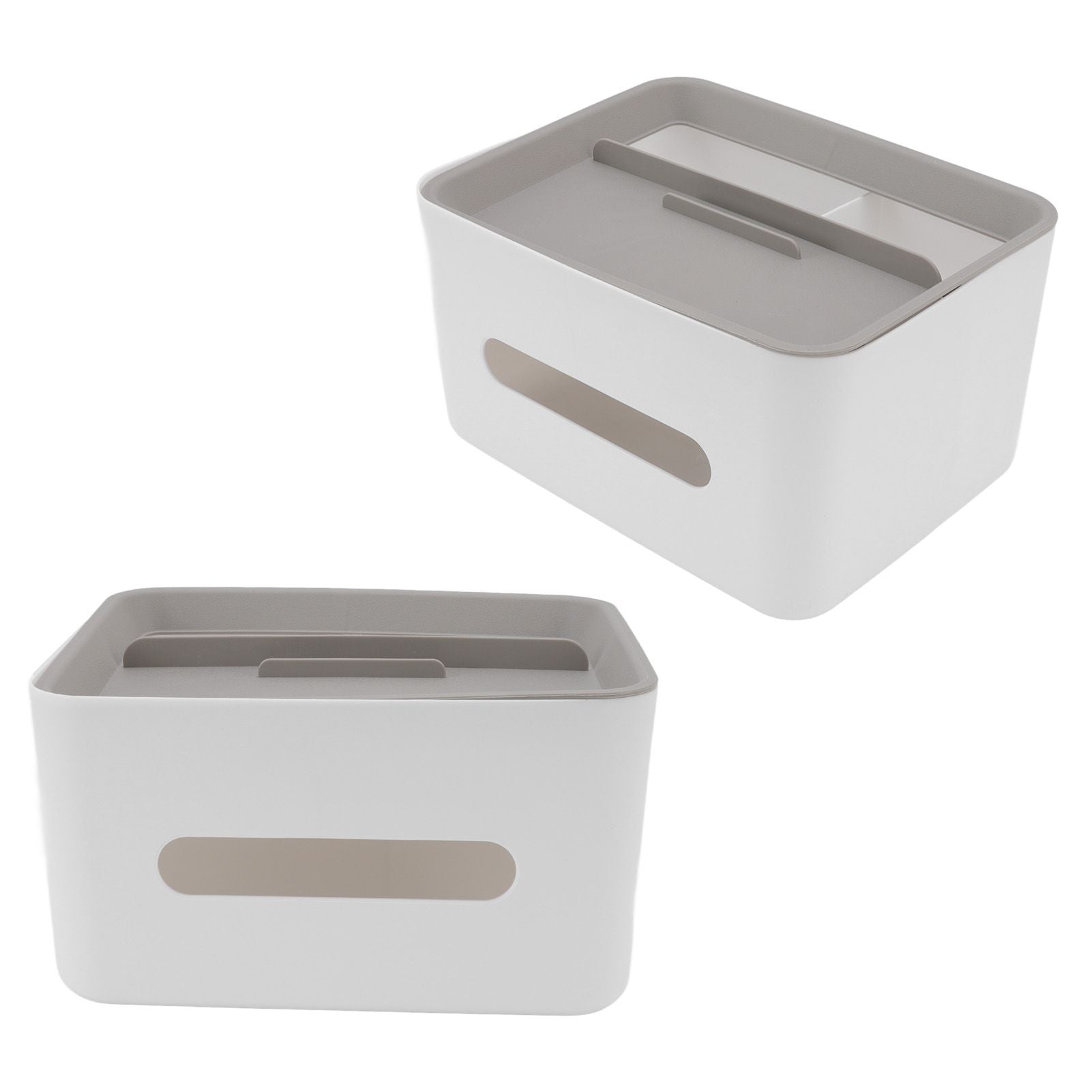 Tissue Box Cover Rectangular Plastic Remote Control Stationery Storage Napkin Box Holder for Office Living V1294-YM0523-3117220077911