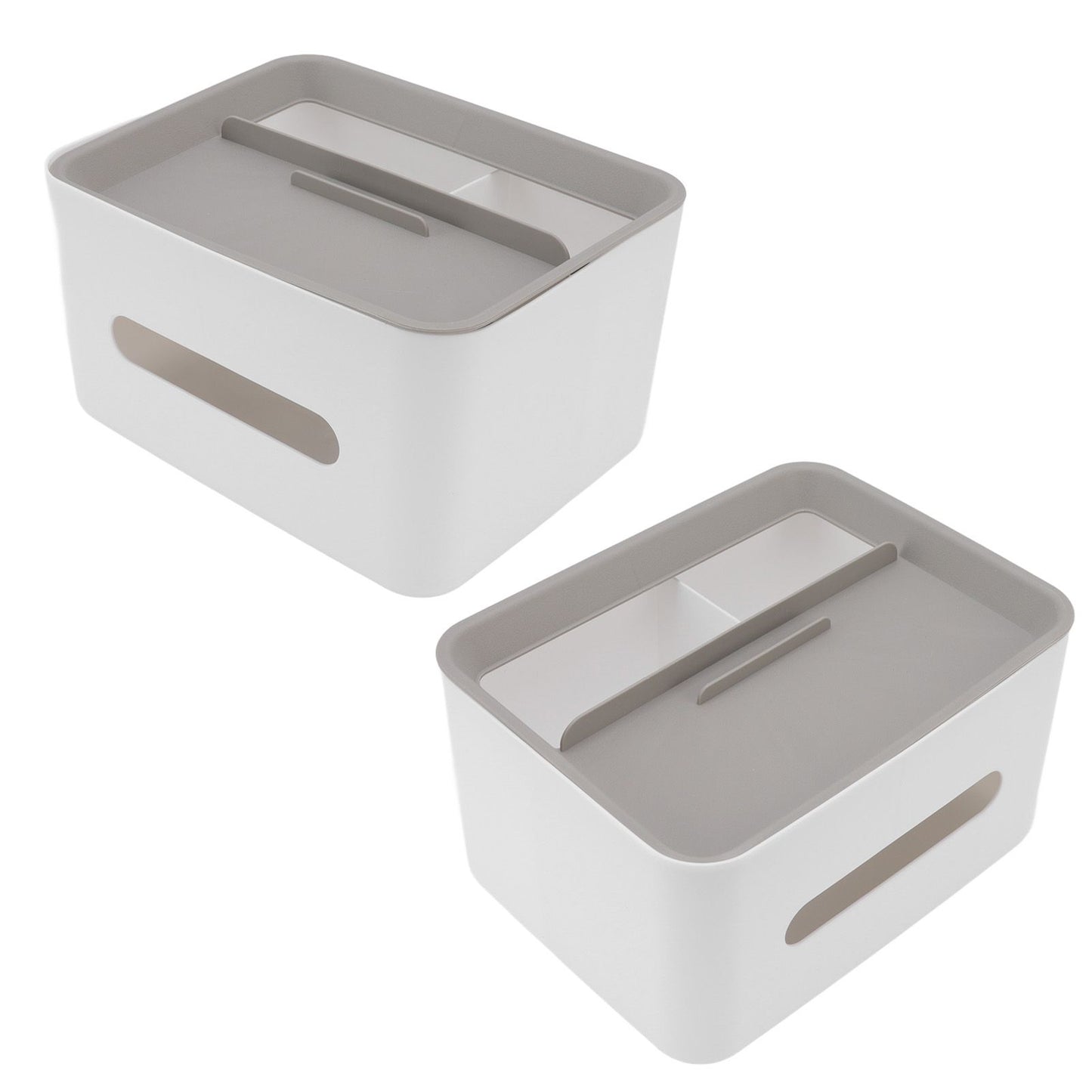 Tissue Box Cover Rectangular Plastic Remote Control Stationery Storage Napkin Box Holder for Office Living V1294-YM0523-3117220077911