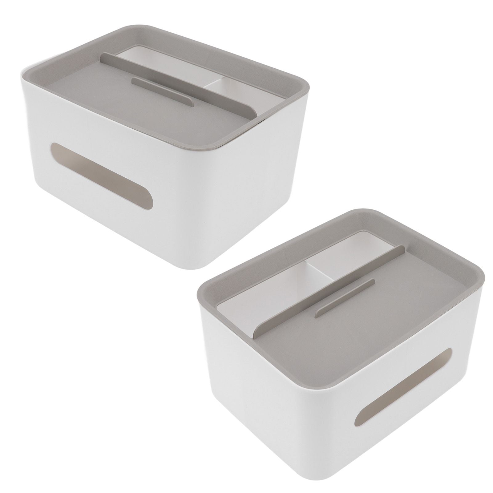 Tissue Box Cover Rectangular Plastic Remote Control Stationery Storage Napkin Box Holder for Office Living V1294-YM0523-3117220077911