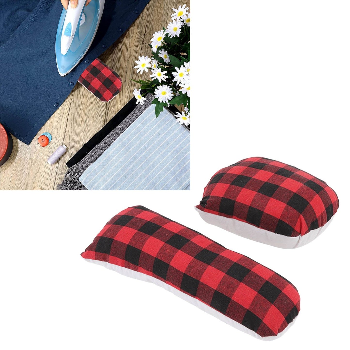 2pcs Tailor Ham Seam Roll Set Dressmaking Sleeve Roll Pressing Tool for Ironing Curved Seam Tailors V1294-YM0523-3117220078111