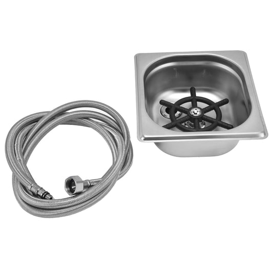Glass Rinser Stainless Steel Automatic Cup Washer Cleaner for Bar Pub Restaurant Coffee Shop HotelSilver V1294-YM0523-3118210190511