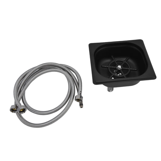 Glass Rinser Stainless Steel Automatic Cup Washer Cleaner for Bar Pub Restaurant Coffee Shop HotelBlack V1294-YM0523-3118210190512