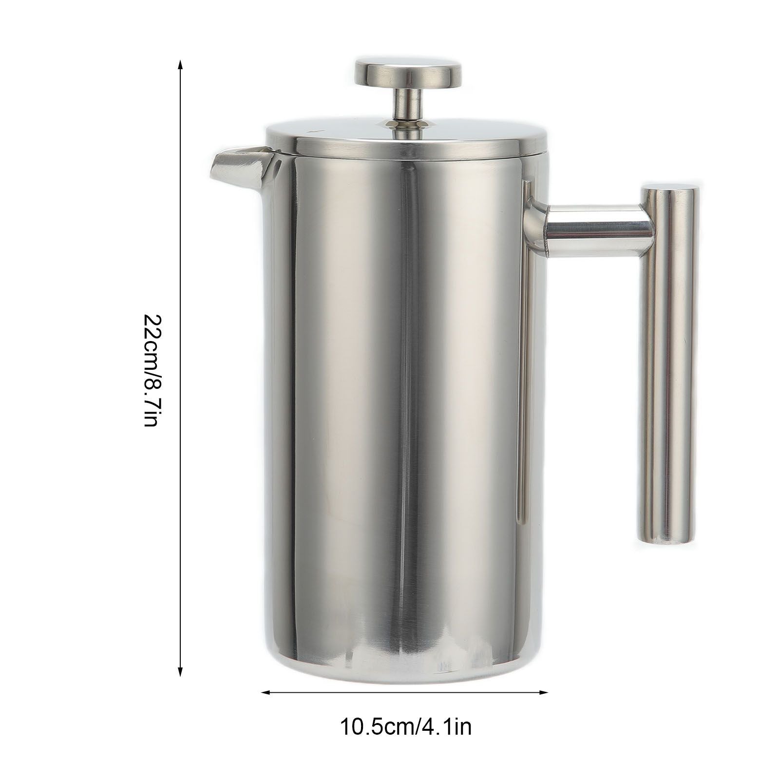 1000ML French Press Stainless Steel Coffee Pot Hand Brewed Coffee Tea Maker for Home V1294-YM0523-3118210239111