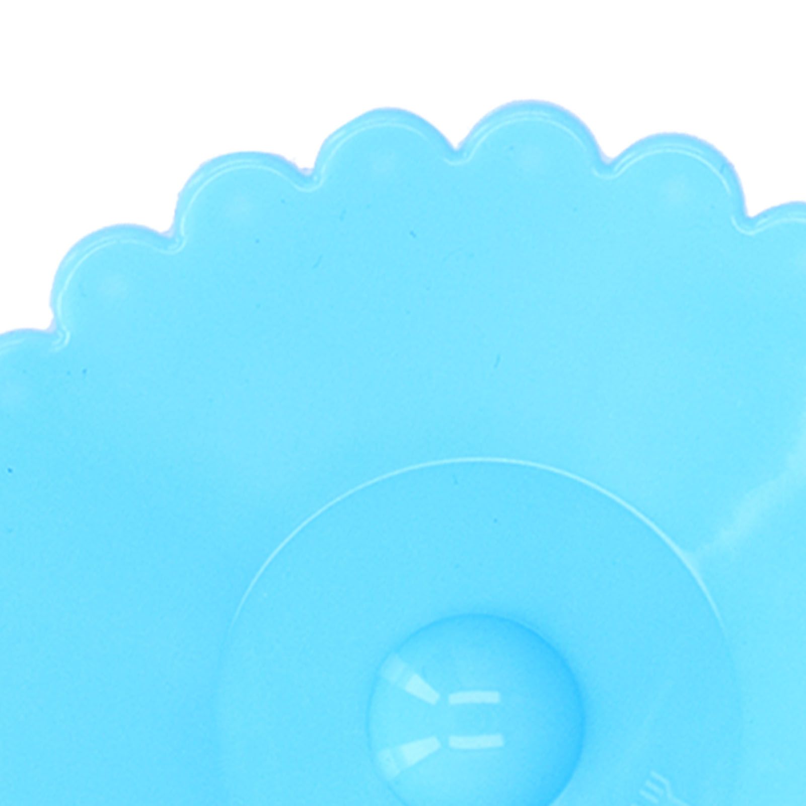Silicone Lid Dustproof Hot and Cold Beverage Cup Cover with Flower Shape Handle for Kitchen HomeBlue V1294-YM0523-3118210244012