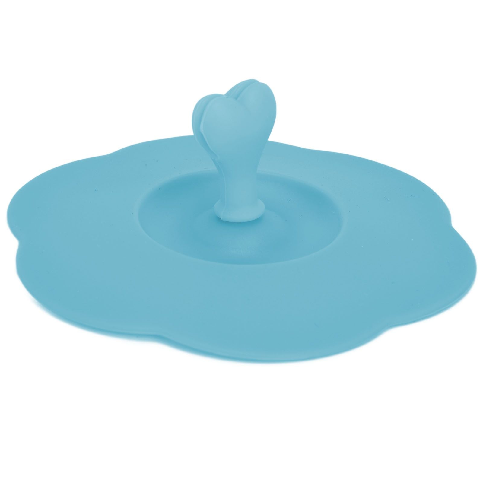 Silicone Lid Dustproof Heat Resistant Hot and Cold Beverage Cup Lid for Kitchen HomeBlue V1294-YM0523-3118210244311