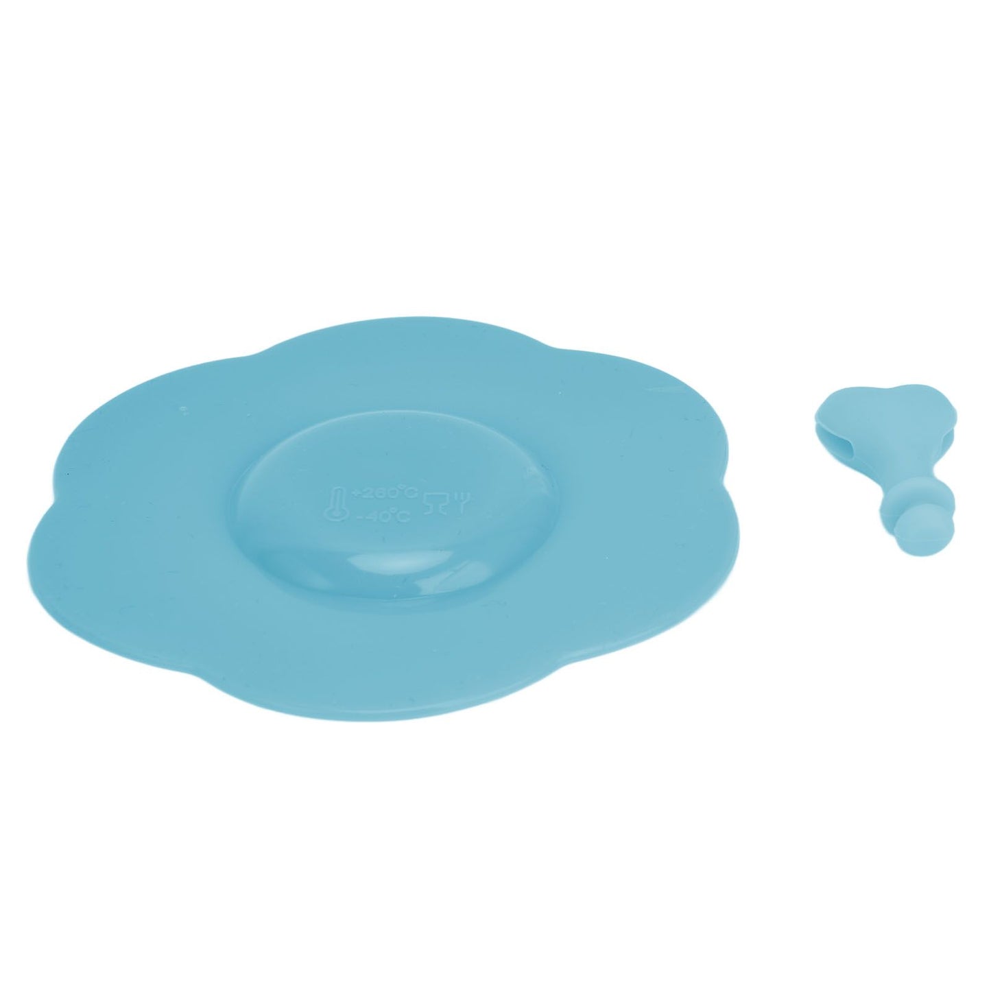 Silicone Lid Dustproof Heat Resistant Hot and Cold Beverage Cup Lid for Kitchen HomeBlue V1294-YM0523-3118210244311