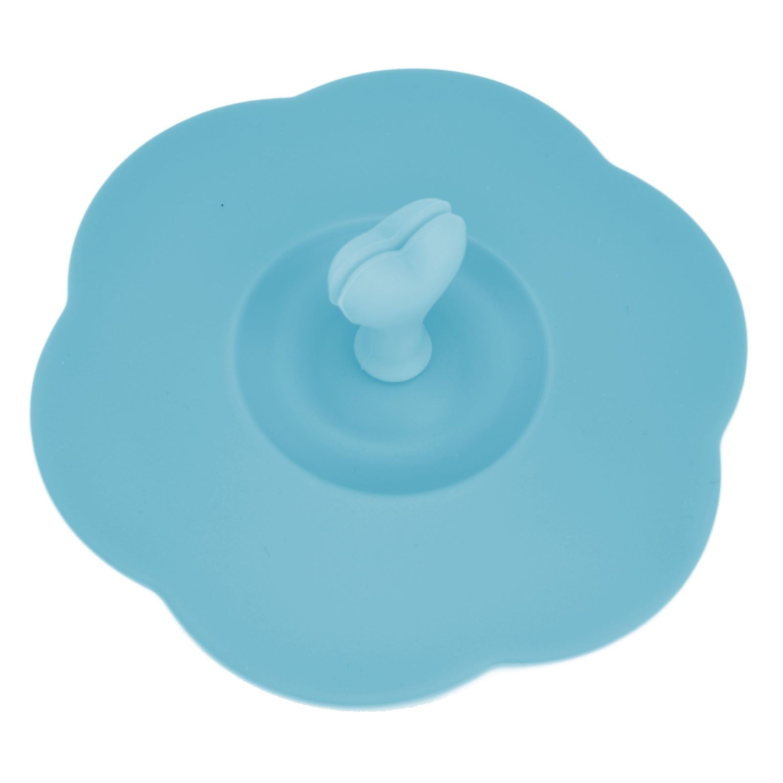 Silicone Lid Dustproof Heat Resistant Hot and Cold Beverage Cup Lid for Kitchen HomeBlue V1294-YM0523-3118210244311